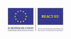 Logo des Europäischen Sozialfonds der EU mit REACT-EU